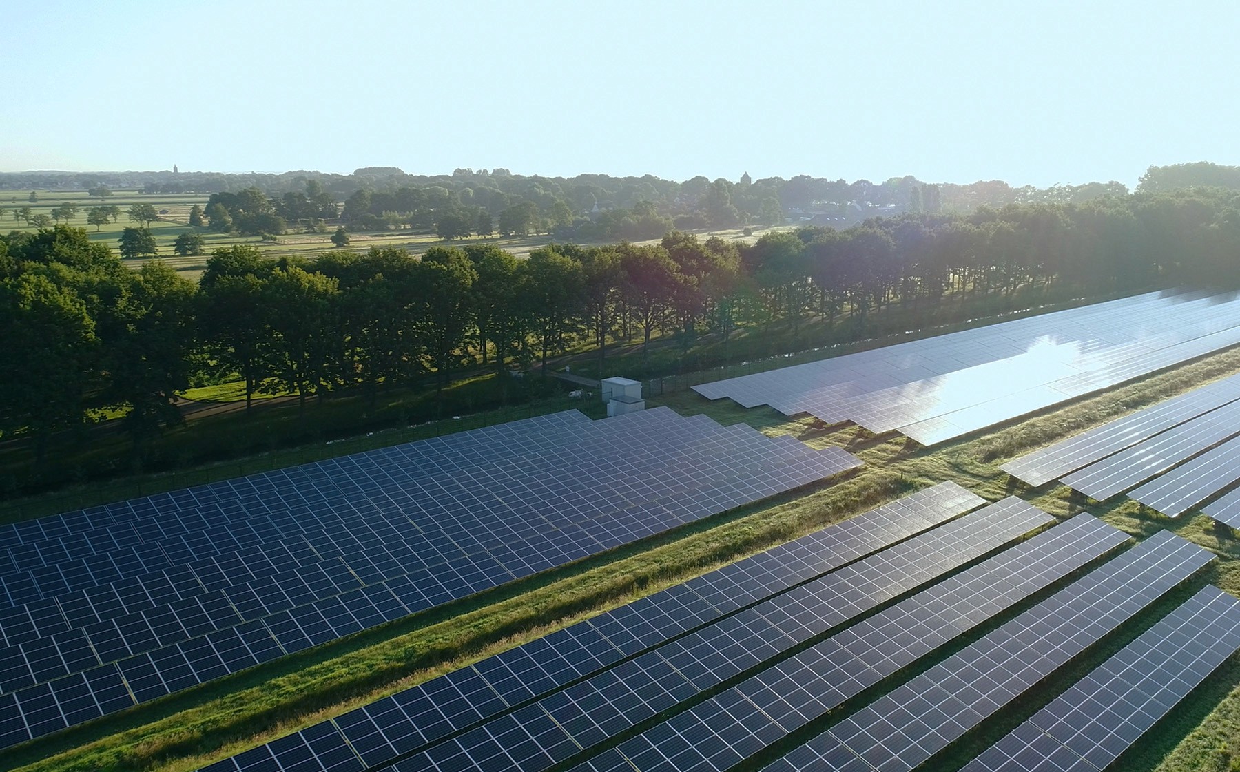 A picture of a solar farm