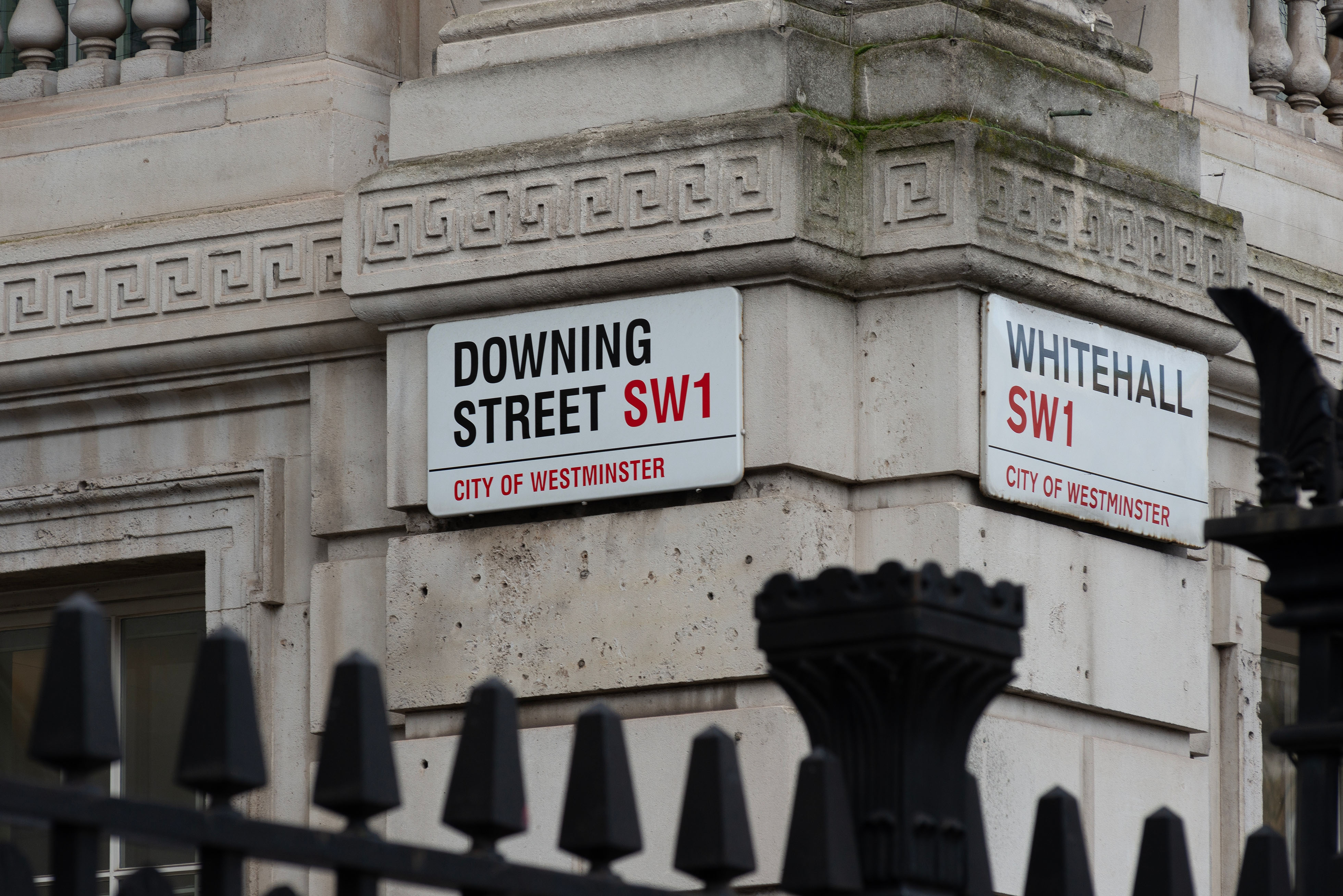 A picture of the Downing Street road sign