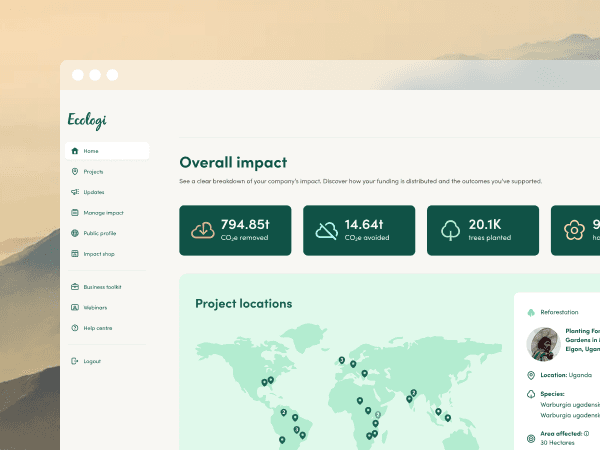 Compensate using carbon credits